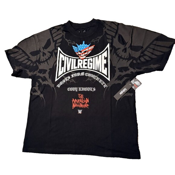 Civil Regime x WWE Cody Rhodes Oversized T-Shirt XL NWT "American Nightmare" - Picture 1 of 6